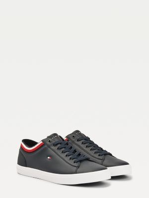 essential vulcanised leather trainers