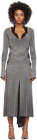 Thumbnail for your product : Proenza Schouler Silver Silk Knit Long Sleeve Dress