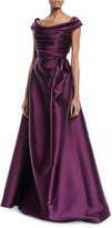 Thumbnail for your product : Roland Nivelais Off-the-Shoulder Gathered Duchess Satin Evening Gown