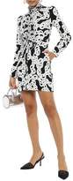 Thumbnail for your product : Diane von Furstenberg Pussy-bow Printed Stretch-crepe Mini Dress