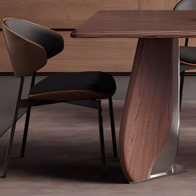 LJIA home Retro walnut dining table sets