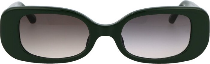 Linda Farrow Lola Rectangle Frame Sunglasses