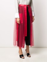Thumbnail for your product : Loulou Sheer Front Slit Skirt