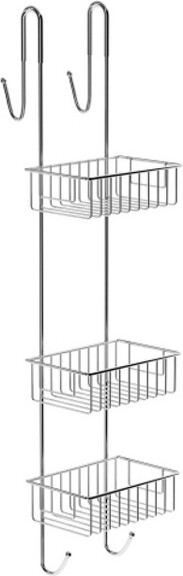 Bamodi 7 X 7 Shelf Stainless Steel Hanging Shower Caddy With Hooks -  2-tier - Silver : Target
