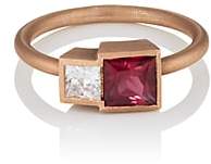Tate Union Women's Rubellite & White Diamond Ring-Rose Gold