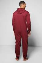 Thumbnail for your product : boohoo Spliced Hooded Onesie