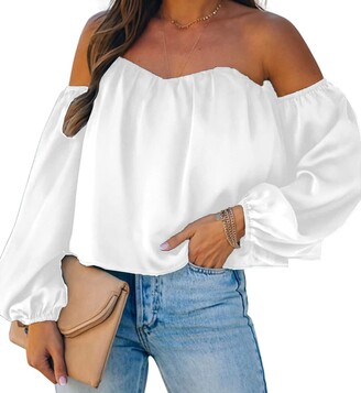 Newdiva Womens Long Lantern Sleeve Shirt Turtleneck Solid Tight Blouse Top Tunics