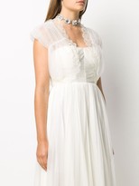 Thumbnail for your product : Alberta Ferretti Lace-Embellished Tulle Shawl