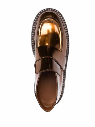 Marsèll Alluce metallic leather loafers