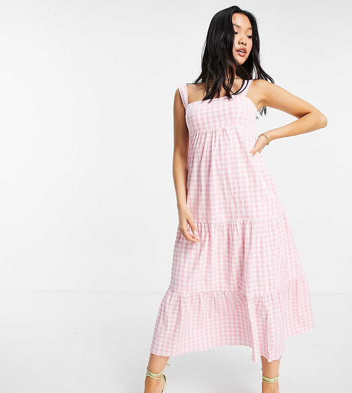 pink gingham dress