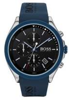 Thumbnail for your product : BOSS Stainless-steel chronograph watch with blue logo strap