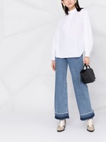 Thumbnail for your product : Nili Lotan Mandarin Collar Pleat-Detail Shirt