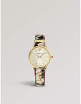 Versace Manifesto Love gold-plated suede strap watch