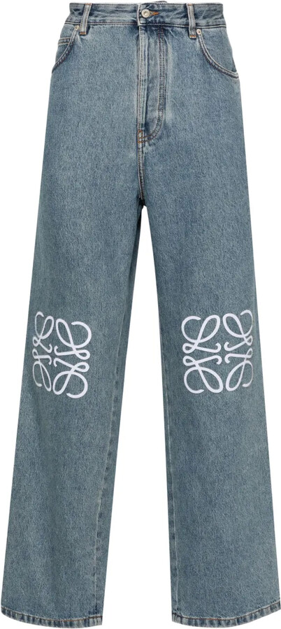 Loewe Anagram mid-rise baggy jeans