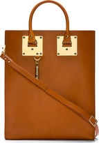 Thumbnail for your product : Sophie Hulme Cognac Tan Saddle Leather & Gold Tote Bag