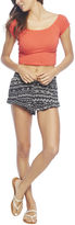 Thumbnail for your product : Wet Seal Tribal Ruffle Trim Short