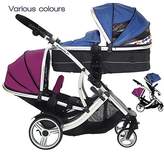 Thumbnail for your product : Combi Kids Kargo Duellette 21 BS Tandem double Twin pushchair Travel system Pram Raspberry
