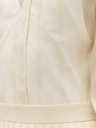 Fendi Sheer Silk-organza Shirt - Beige