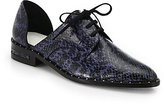 Thumbnail for your product : Freda SALVADOR Snake-Embossed Leather Cutout Oxfords
