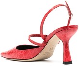 Thumbnail for your product : BY FAR Crocodile Embossed Slingback Pumps