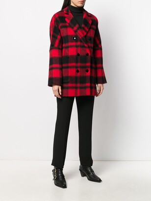 Redemption Double-Breasted Check Coat