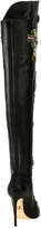 Thumbnail for your product : Versace Over-The-Knee Embellished Cross Boot