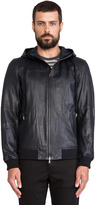 Thumbnail for your product : Vince Hooded Leather Jacket