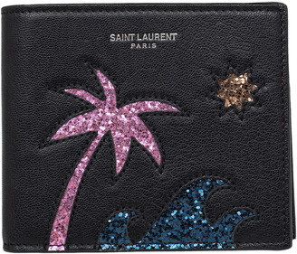 saint laurent palm tree card holder