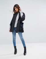 Thumbnail for your product : Helene Berman Wool Blend Kimono Coat With Faux Fur Pockets