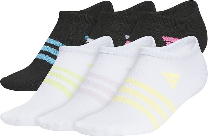 adidas Girls Superlite 3.0 6-Pack No Show Socks
