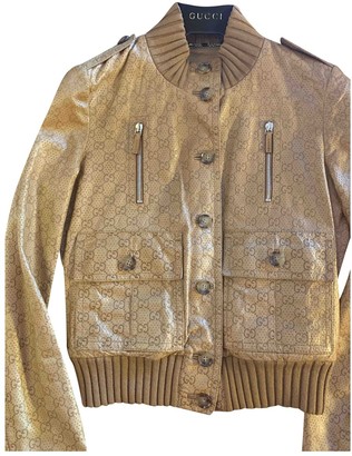 Beige Leather Jacket - Up to 50% off at ShopStyle UK