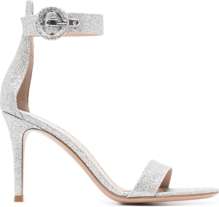 Gianvito Rossi Portofino 85mm glitter sandals