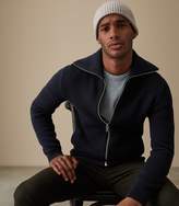 Thumbnail for your product : Reiss HARDING TEXTURED ZIP THROUGH JUMPER Blue/black