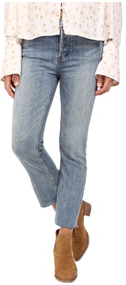 Free People Far from Any Road Cropped Jeans in Denim Blue