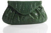 Thumbnail for your product : Lauren Merkin Green Patent Leather Snap Closure Clutch Handbag