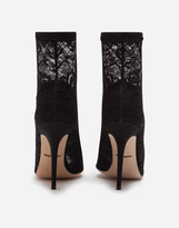 Thumbnail for your product : Dolce & Gabbana Stretch lace and gros grain open-toe booties