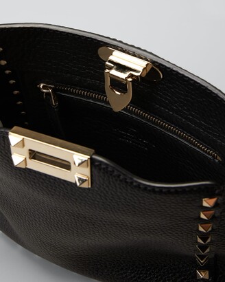 Valentino Garavani Rockstud Mini Vitello Stampa Leather Hobo Bag