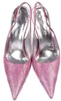 Thumbnail for your product : Dolce & Gabbana Leather Embossed Pumps