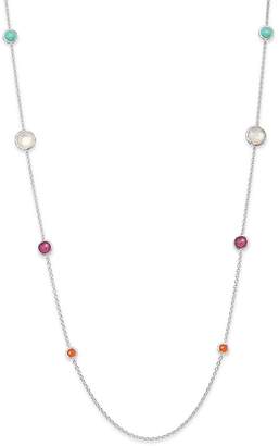Ippolita Sterling Silver Rock Candy Turquoise Doublet, Mother-Of-Pearl Doublet & African Ruby Lollipop Station Necklace, 37"