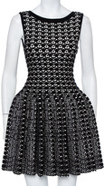 Thumbnail for your product : Alaia Monochrome Chunky Knit Sleeveless Skater Dress M