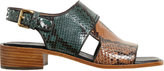 Thumbnail for your product : Marni Python Colorblock Slingback Sandals