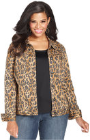 Thumbnail for your product : Style&Co. Plus Size Animal-Print Denim Jacket