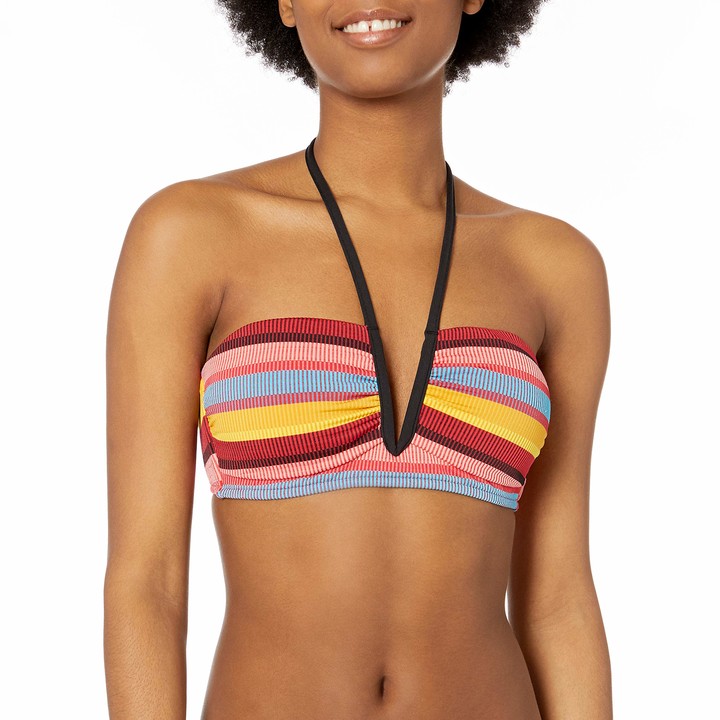 Seafolly Womens Baja Stripe Bustier Bandeau Bikini Top 