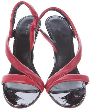 Celine Leather Slingback Sandals