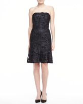 Thumbnail for your product : David Meister Strapless Lace Dress, Black
