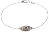 Thumbnail for your product : Ileana Makri 18K White Gold Wisdom Bracelet with Diamonds and Sapphires