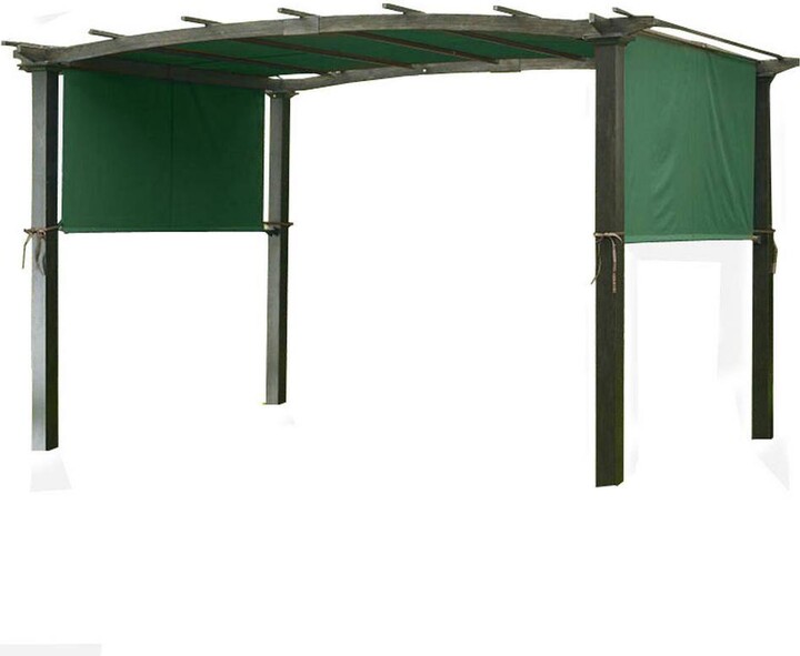 Garden Winds Universal Replacement Canopy Top Cover in Green Spruce for Metal Pergola Frame