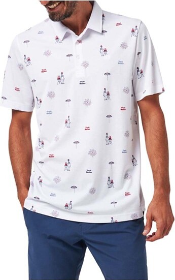 Men's TravisMathew Neighborhood Party Polo 2XLarge White