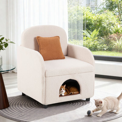 Latitude Run Furniture Style 2 In 1 Pet Friendly Mid Century Modern Accent Chair