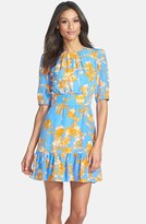 Thumbnail for your product : Cynthia Steffe Print Flounce Hem Fit & Flare Dress